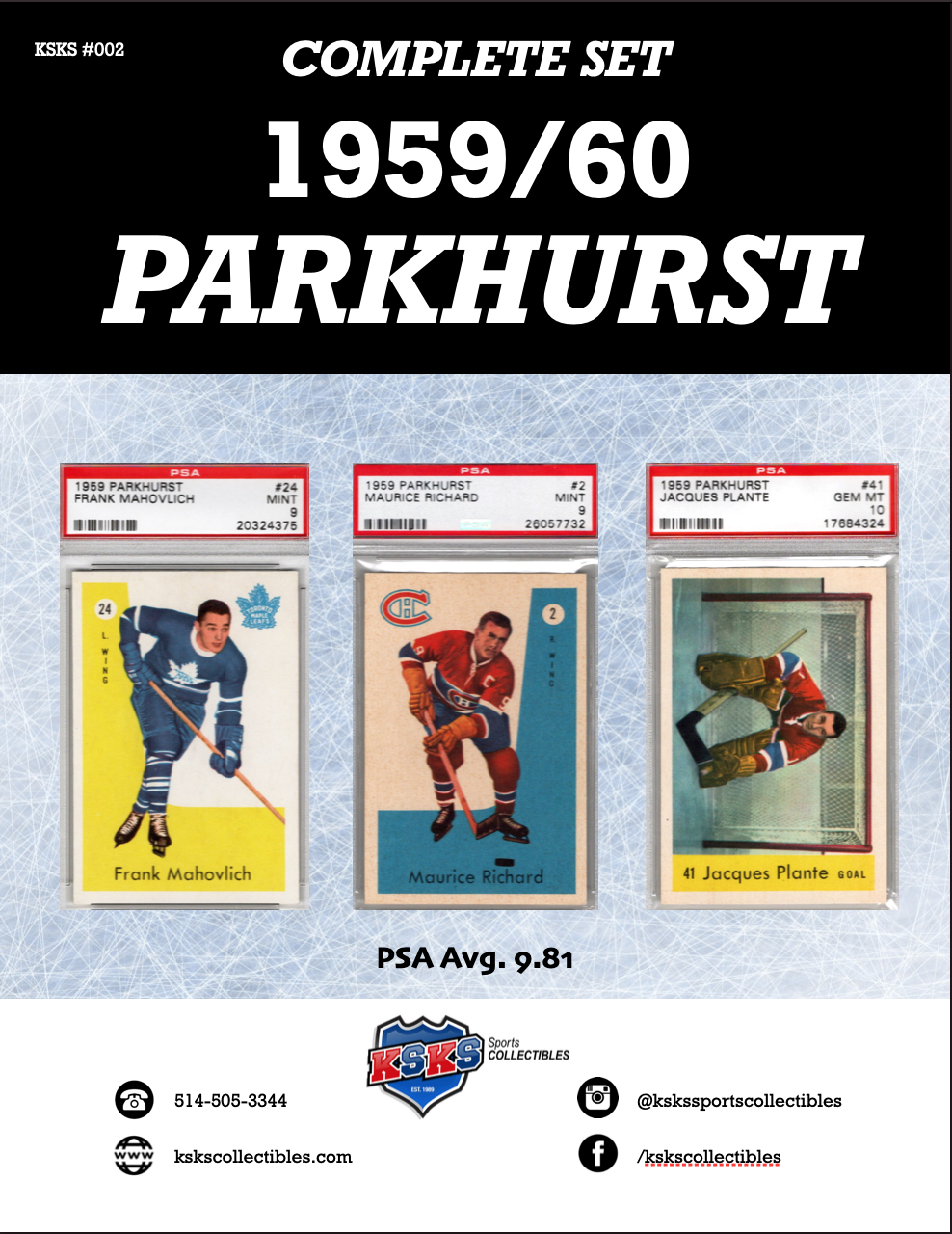 1959/60 Parkhurst Complete Set
